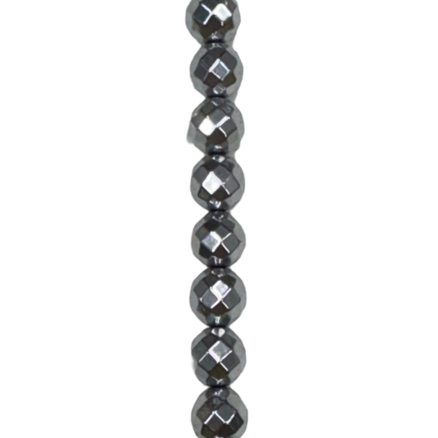 8mm Hematite - (Polished) - Round/ Faceted