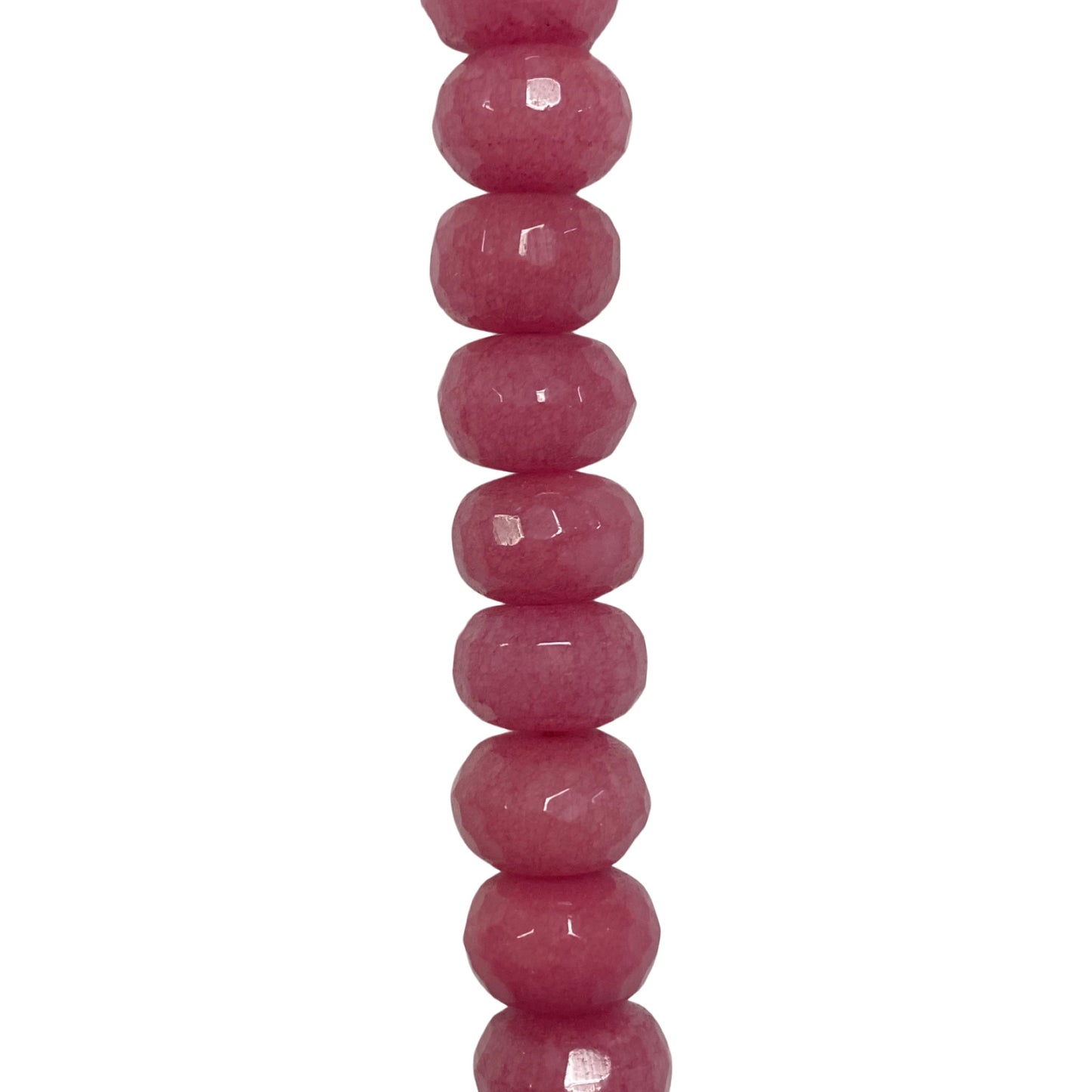 Dyed Jade - (Grapefruit) - Roundel/ Faceted