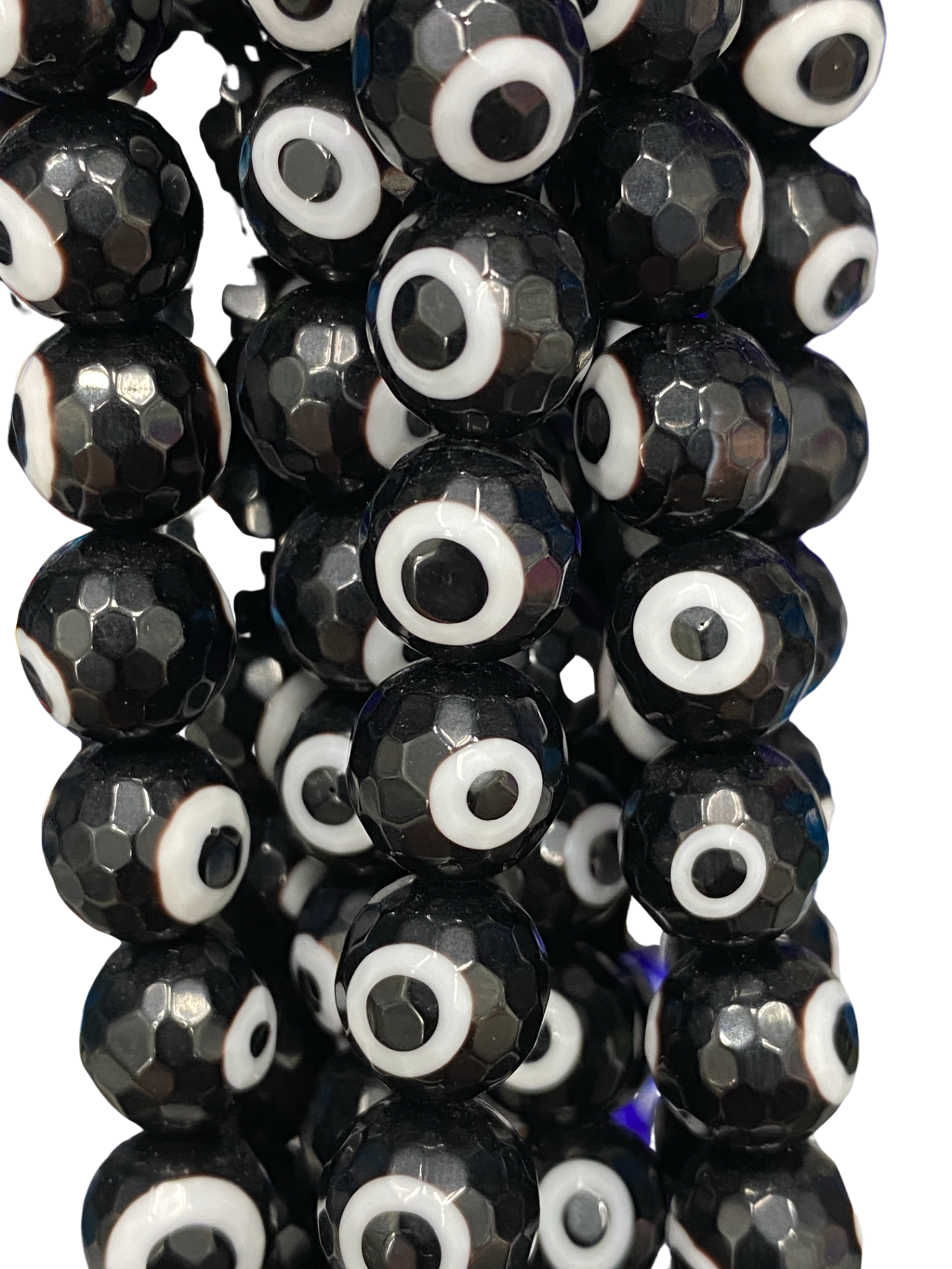 12mm Evil Eye - (Polished) - Round/ Faceted