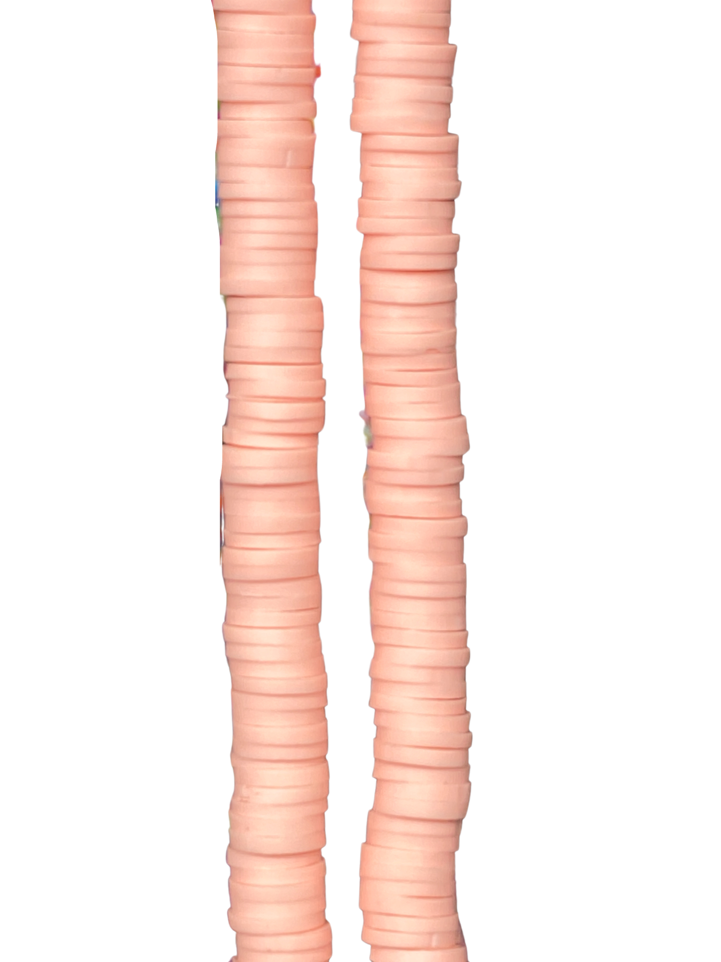 Peach Heishi Disc - Clay Beads