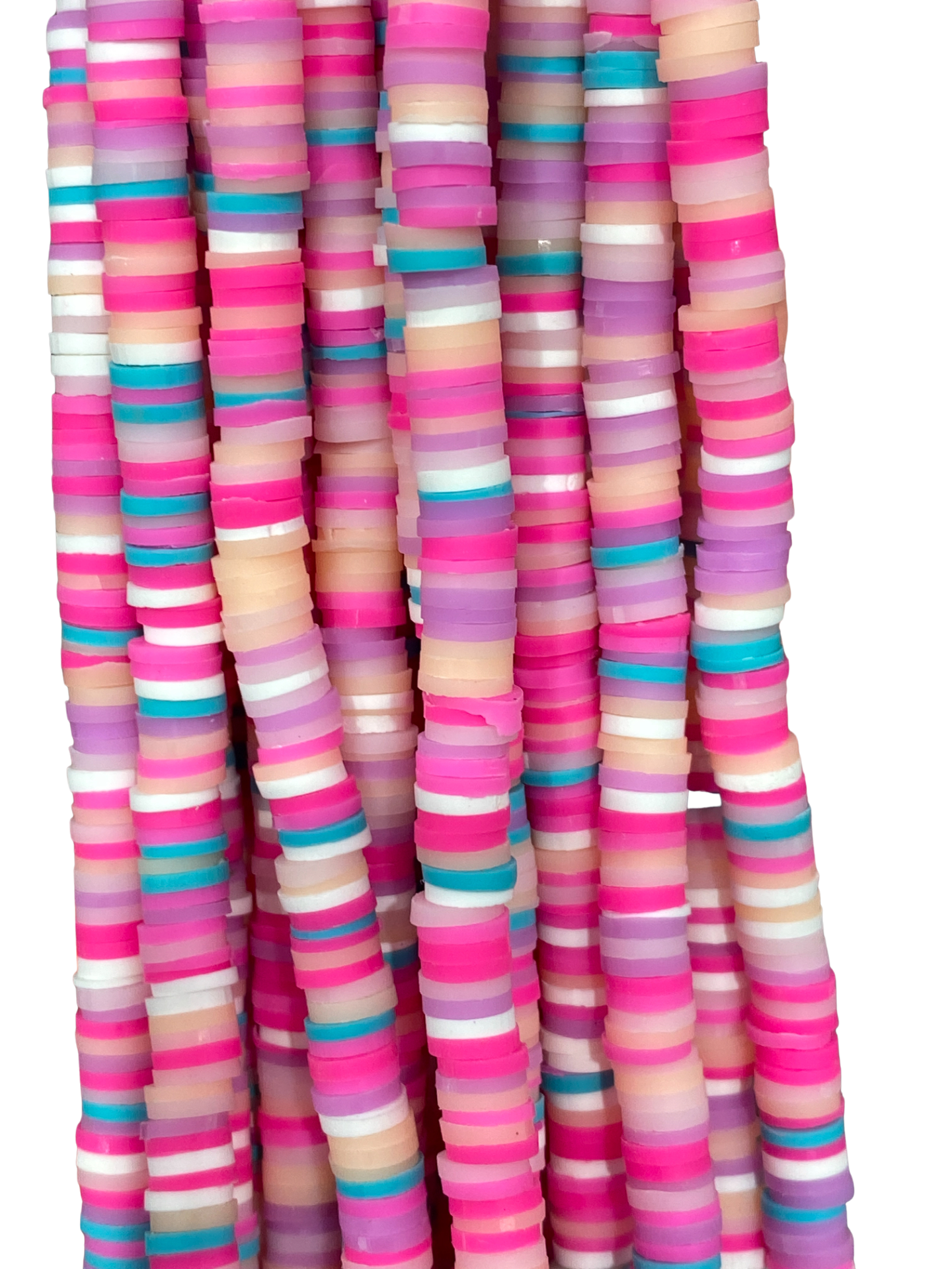 Multi-Pink Heishi Disc - Clay Beads