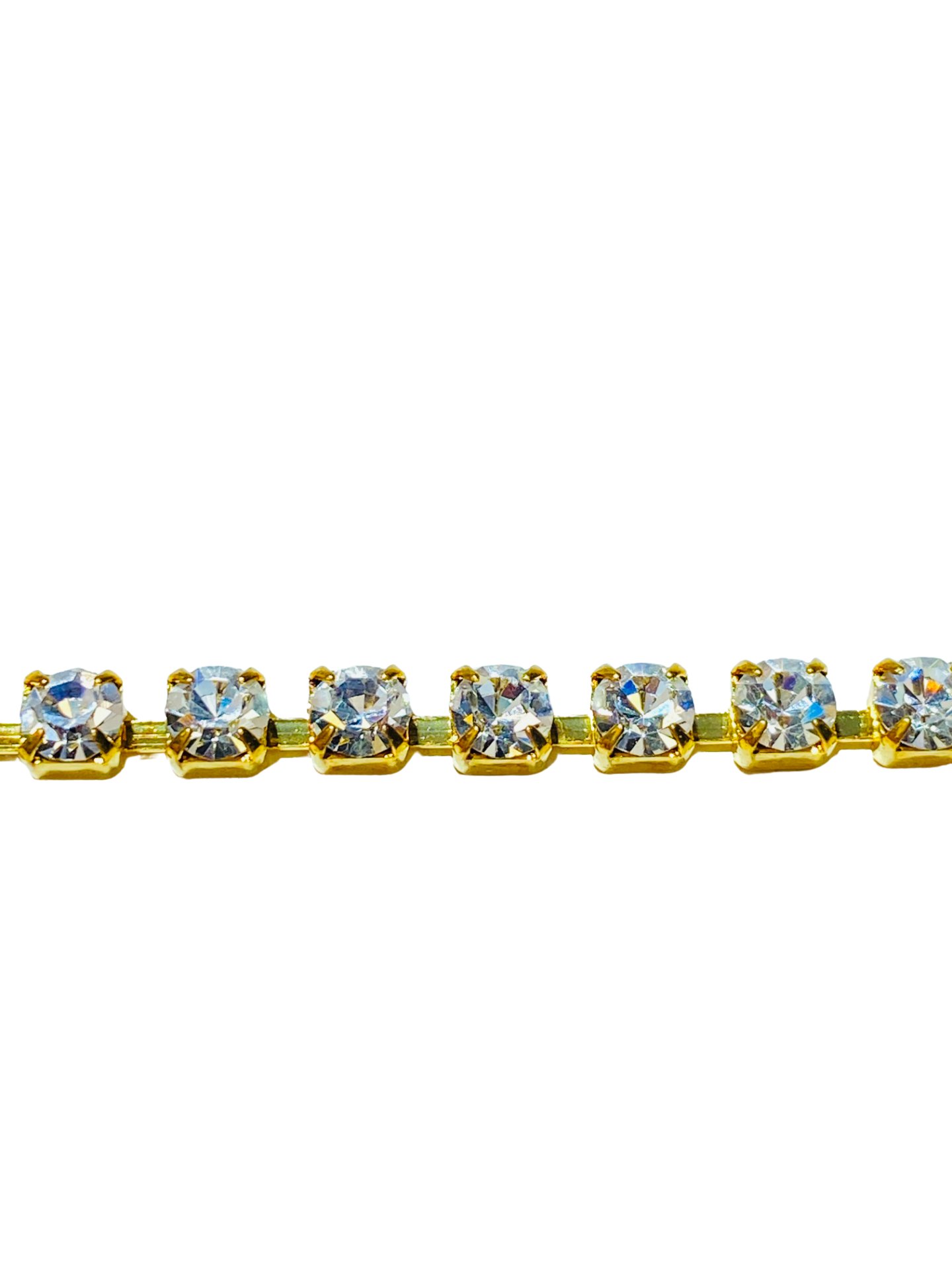 “CLEAR RHINESTONE” Gold Plated Chain