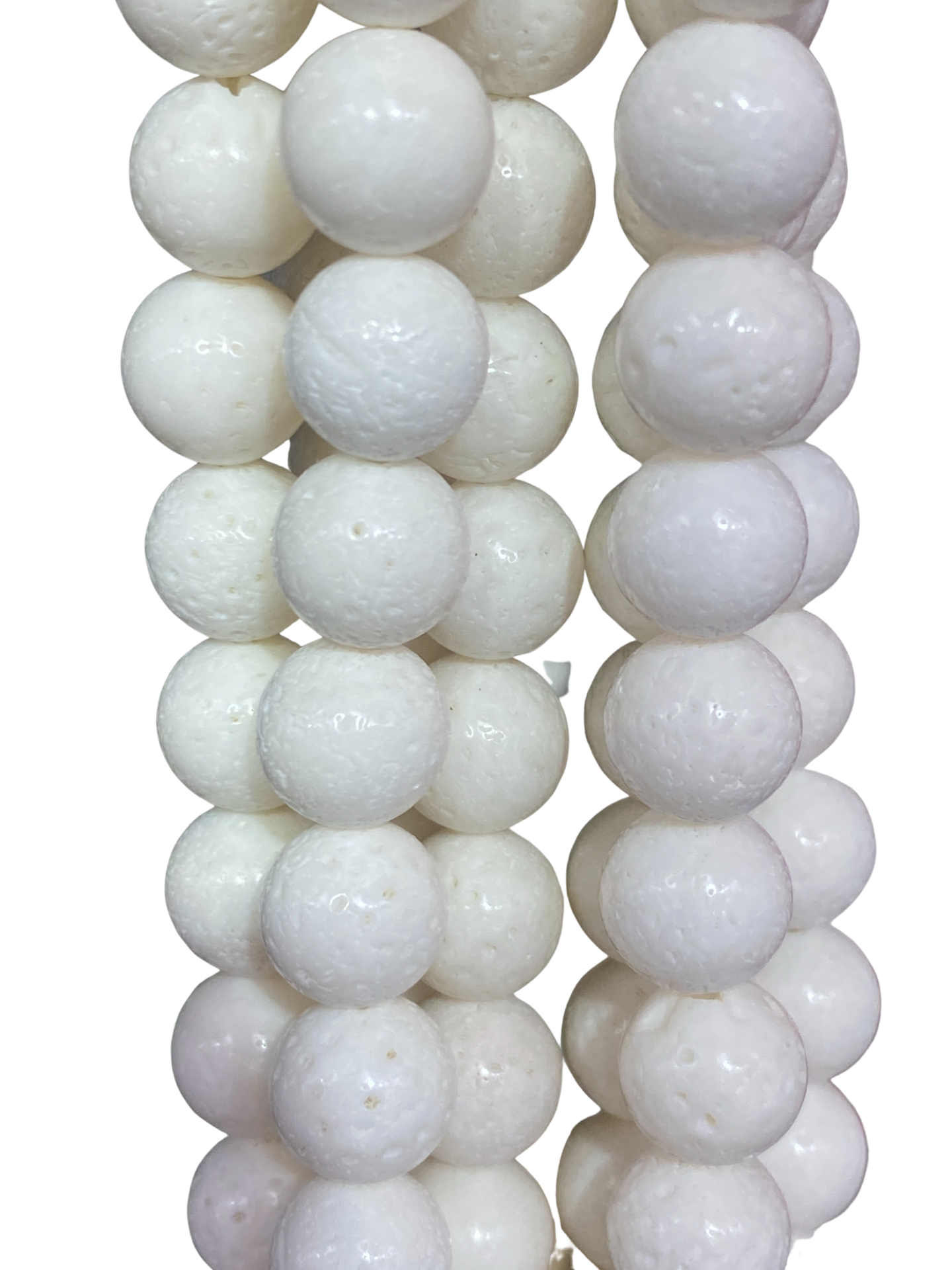 White Sponge Coral Polished Round Smooth