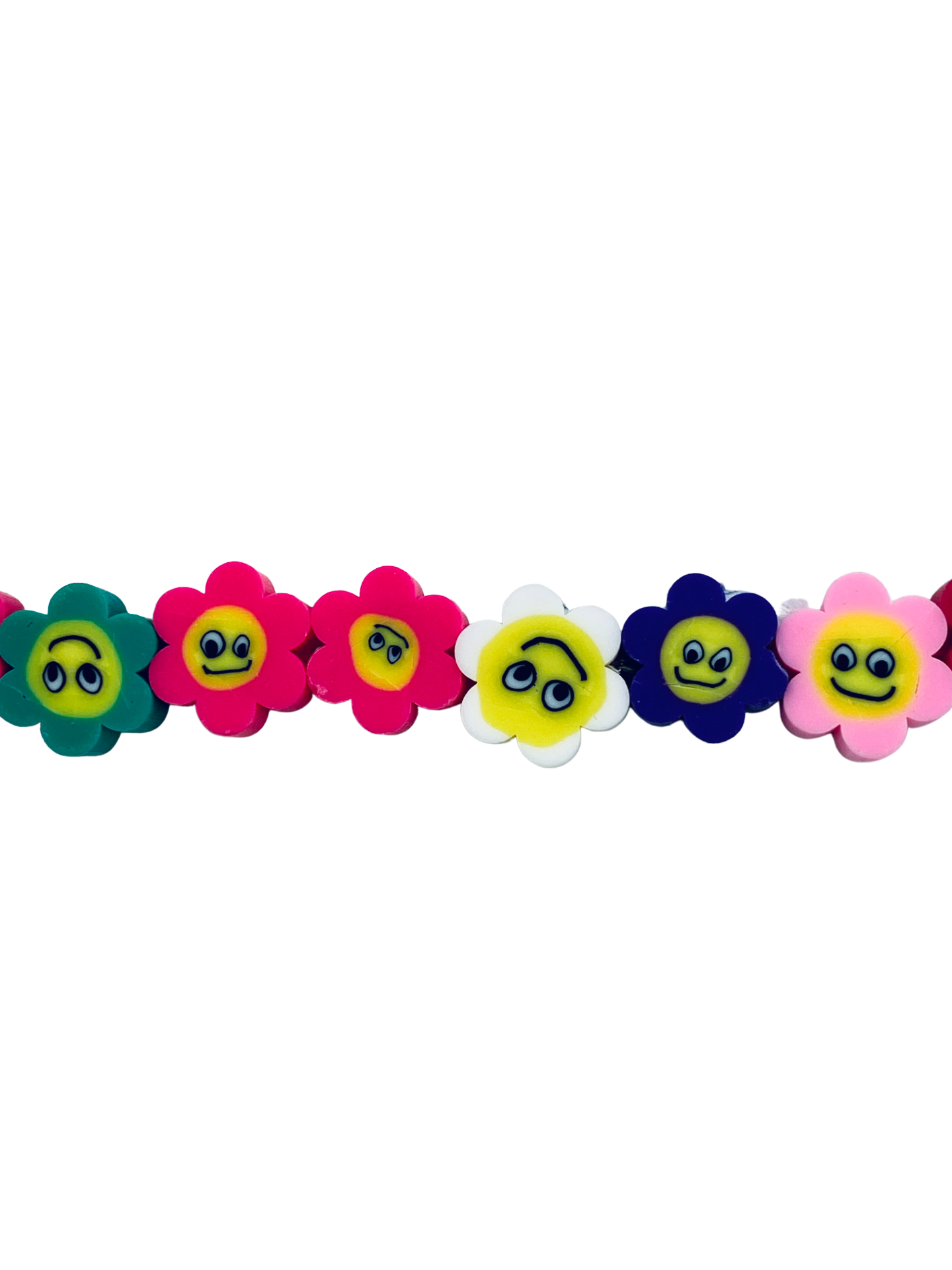 Happy Face Flower - Clay Beads