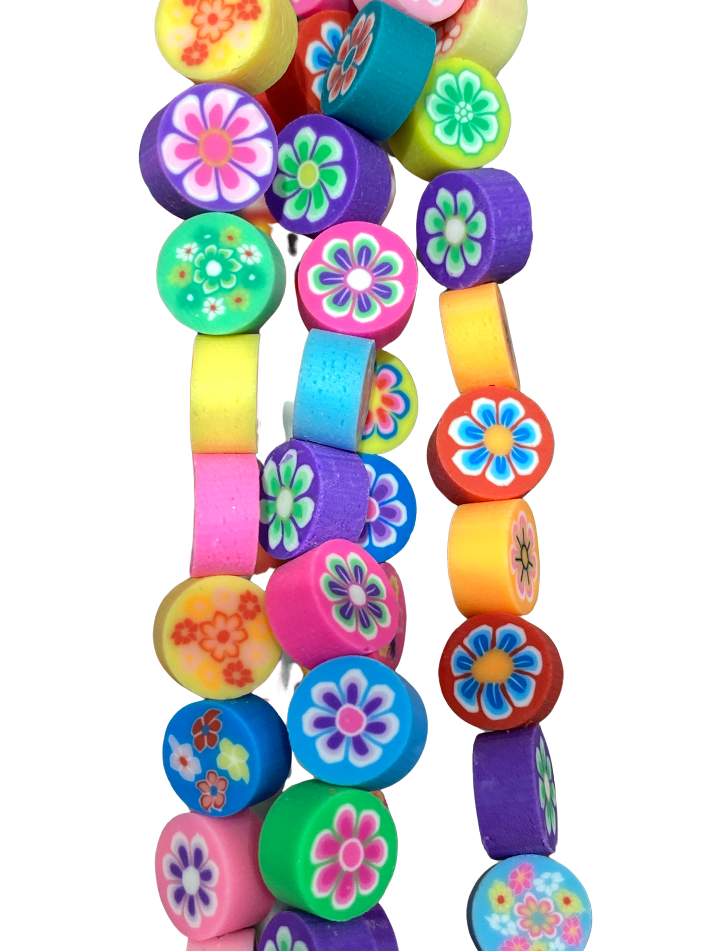 Multi-Color Floral - Clay Beads