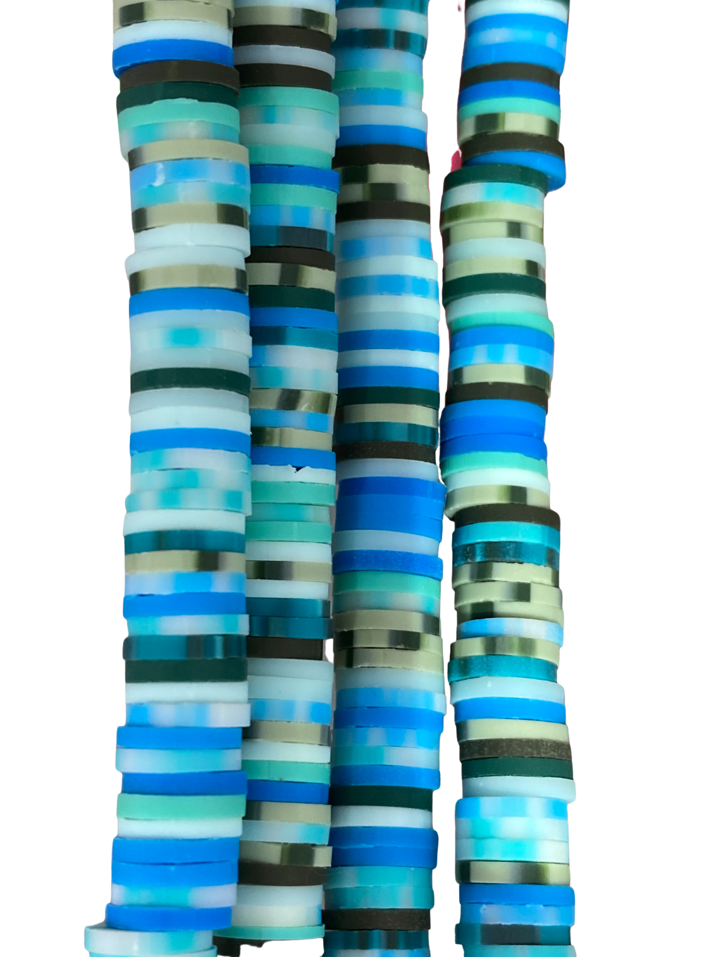 Blue Camo Heishi Disc - Clay Beads