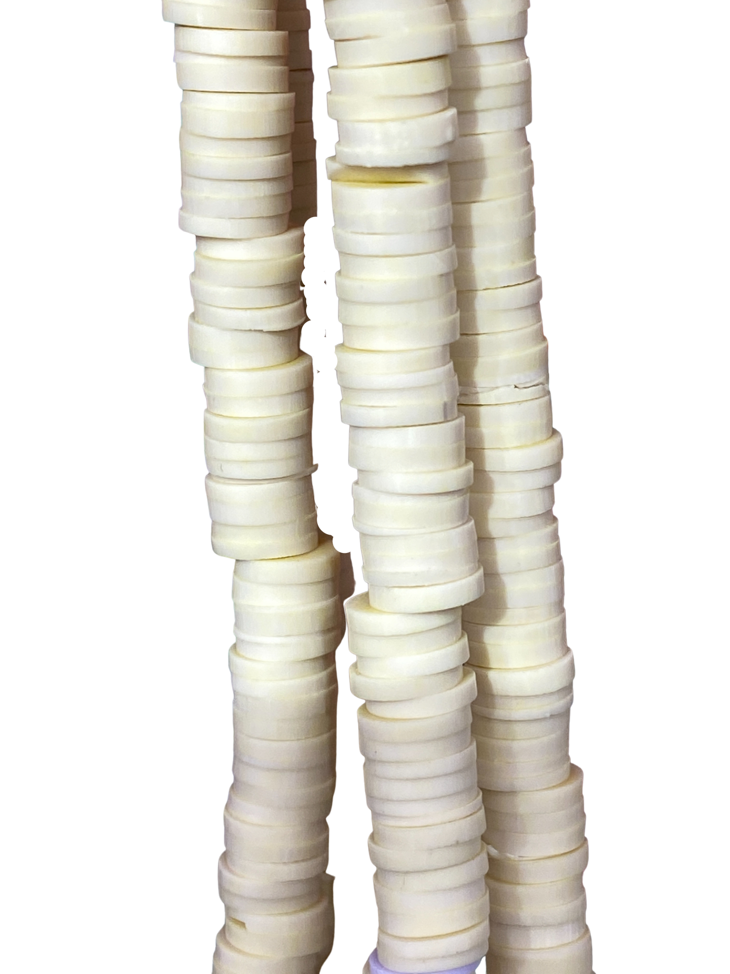 Beige Heishi Disc - Clay Beads