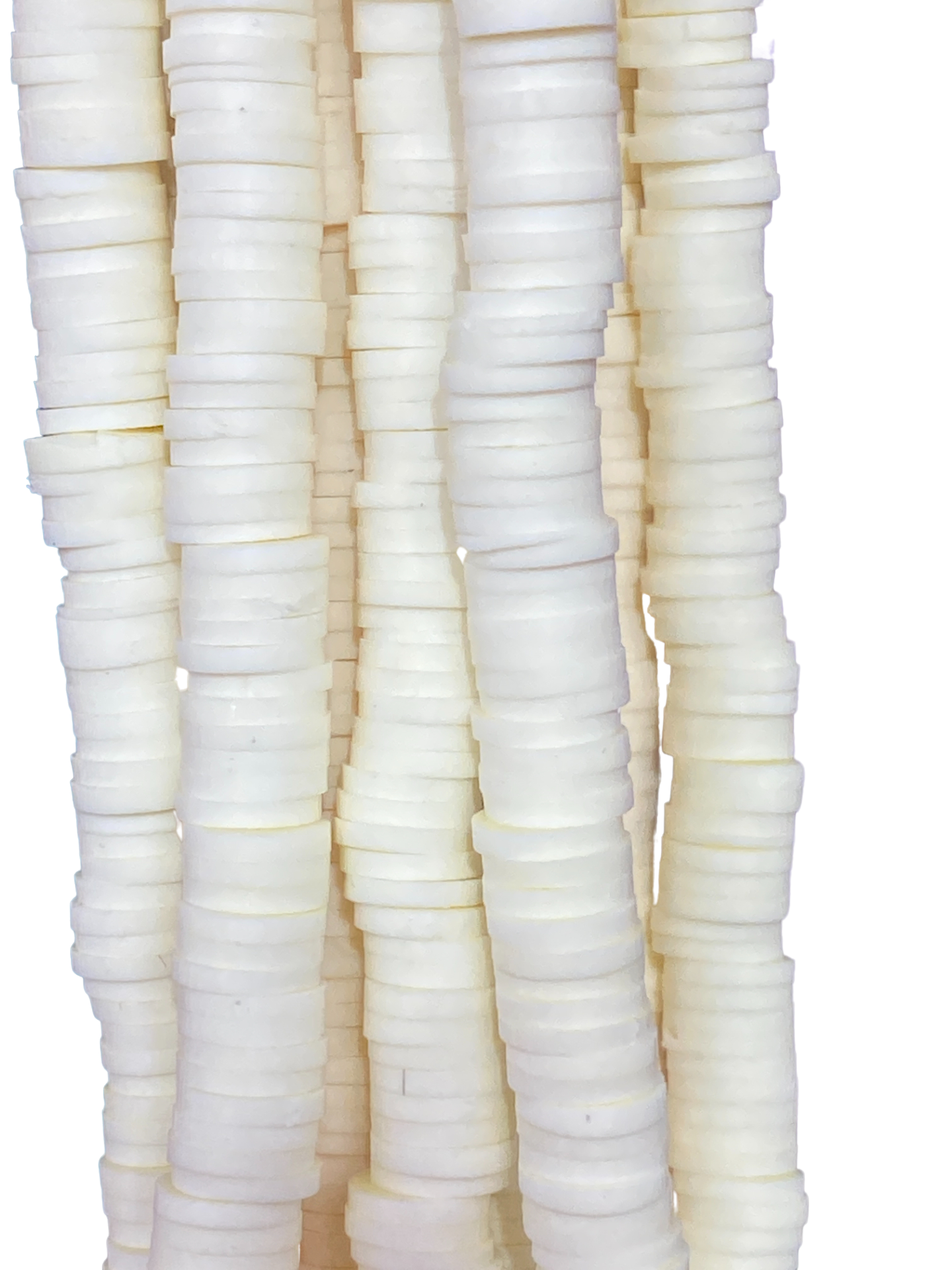 Off-White Heishi Disc - Clay Beads