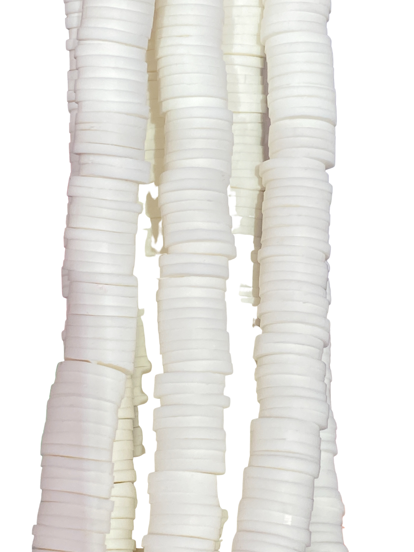 White Heishi Disc - Clay Beads