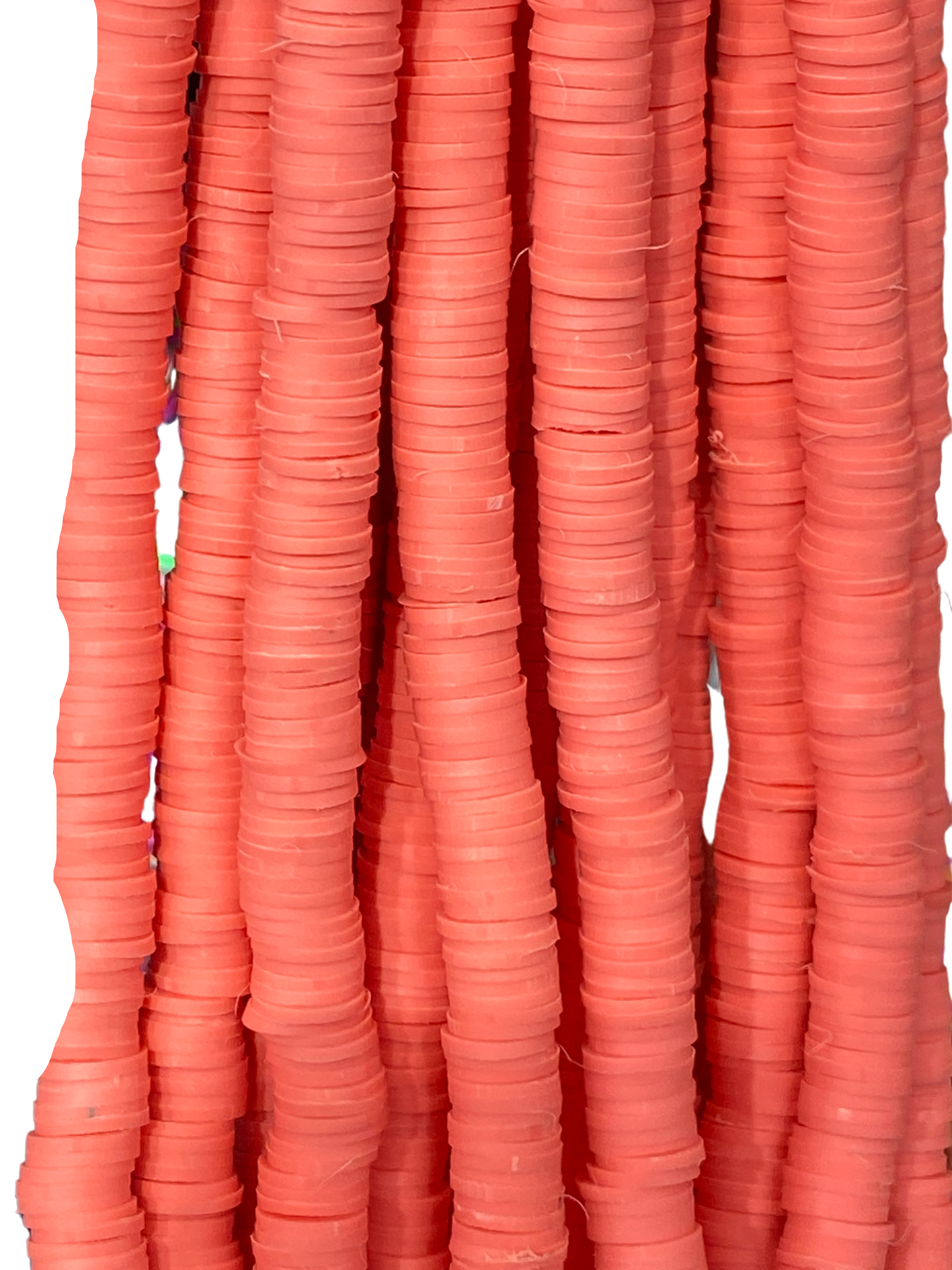 Salmon Heishi Disc - Clay Beads