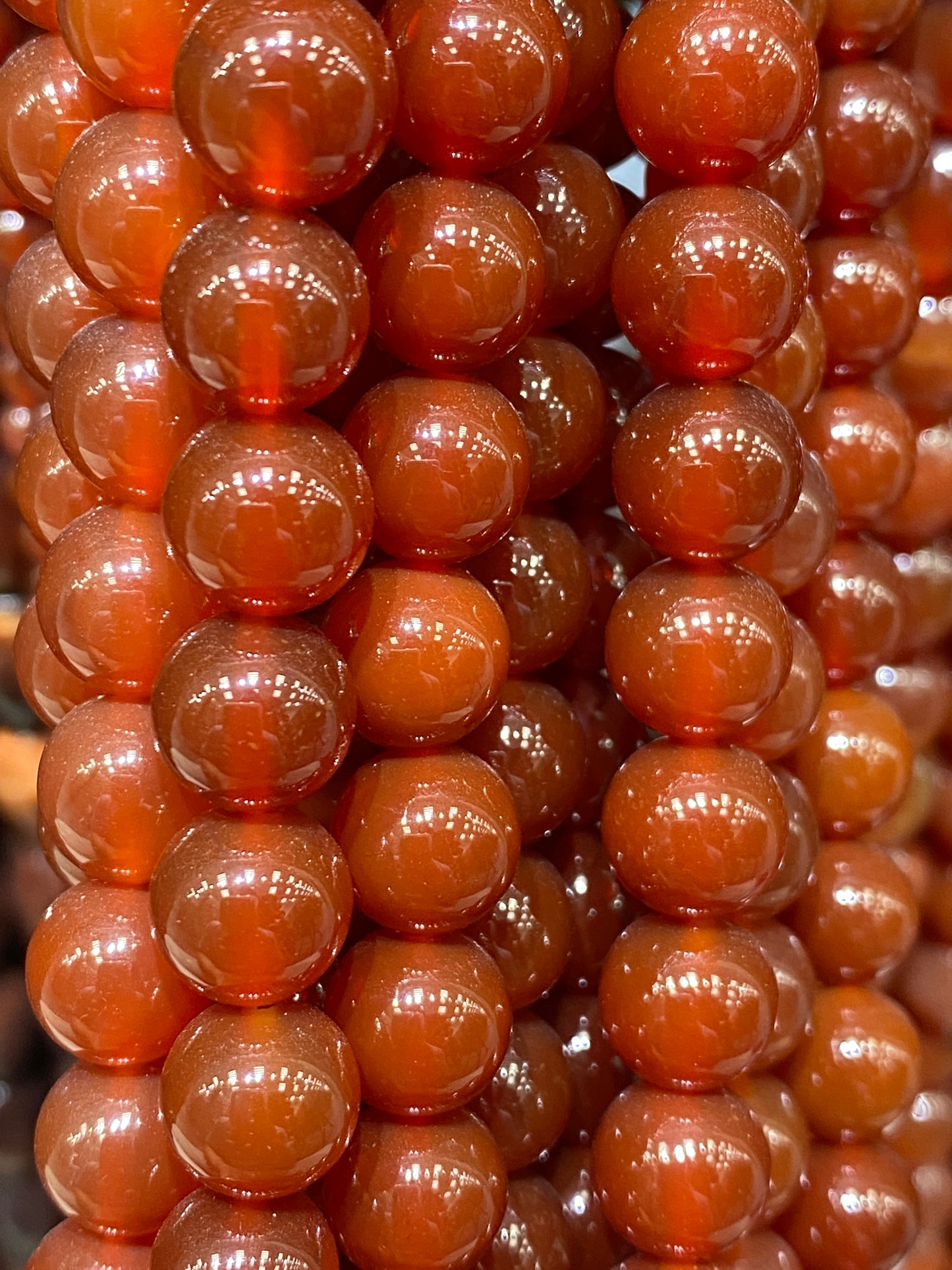 Carnelian - (Polished) - Round/ Smooth