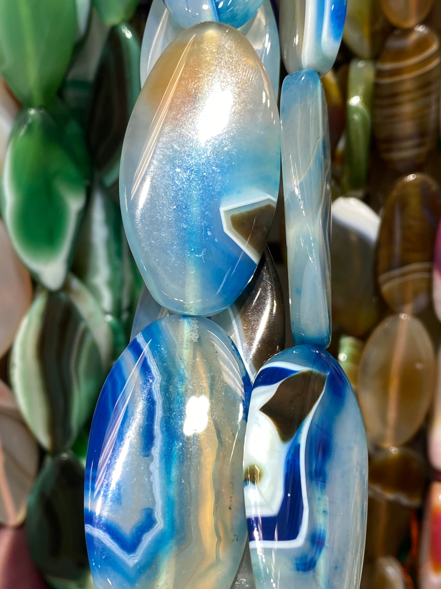 Agate Slab - (Polished) - Oval/ Smooth