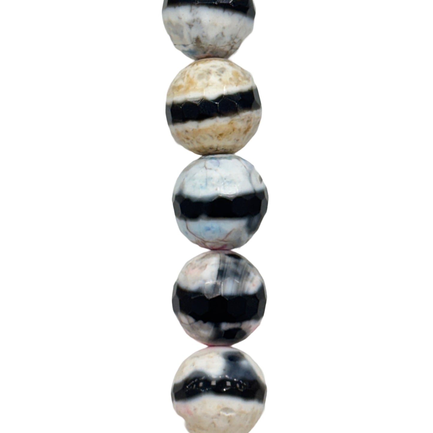 Stripe Tibetan Agate - (Polished) -  Round/ Faceted