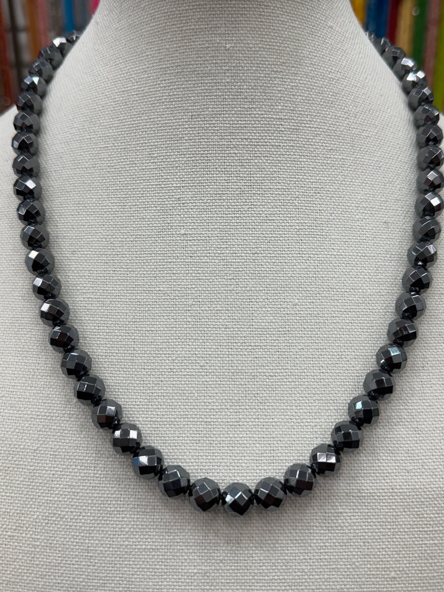 23.5 Inch Hematite Necklace