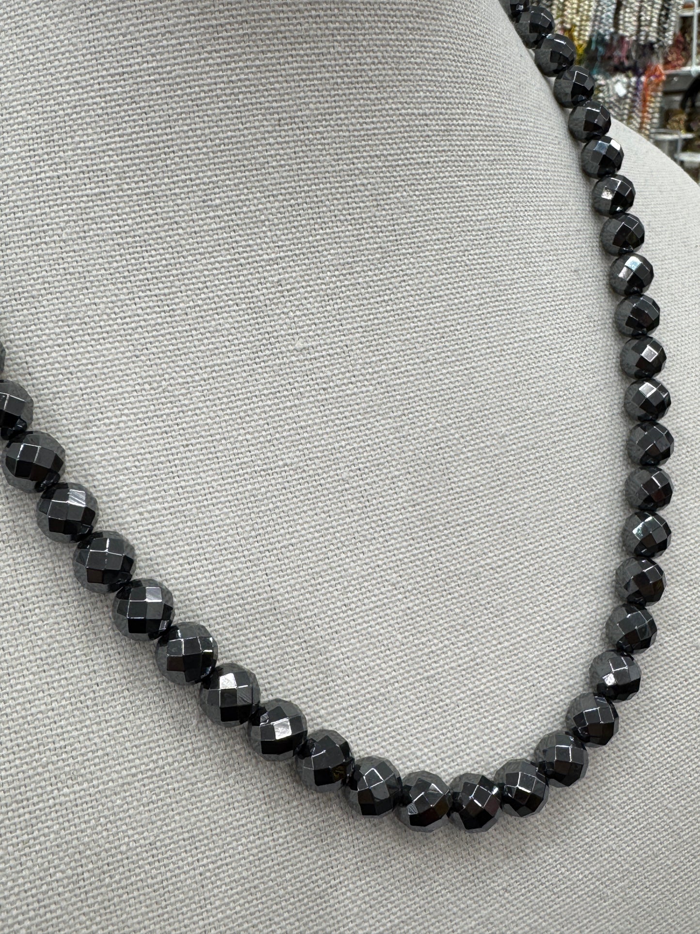 23.5 Inch Hematite Necklace