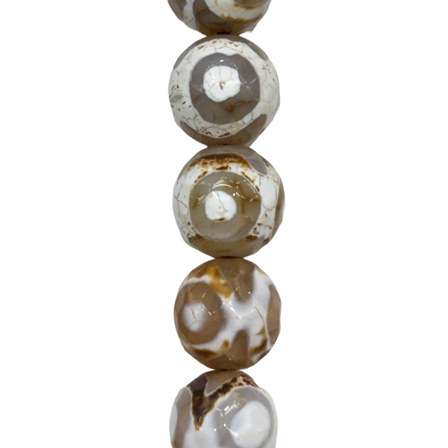 Spot Tibetan Agate (Polished) -  Round/ Faceted