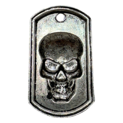27mm x 48mm Skull Dogtag Pendant