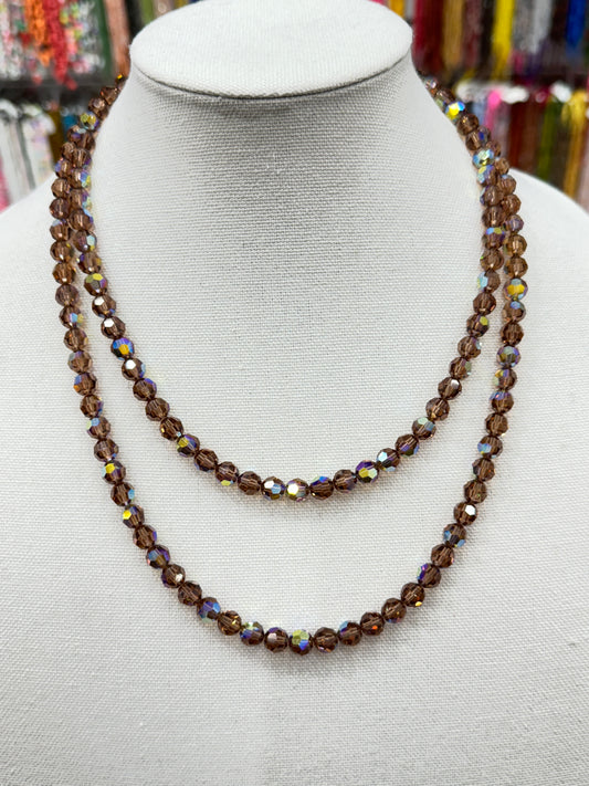 22 Inch Double Stranded Crystal Necklace