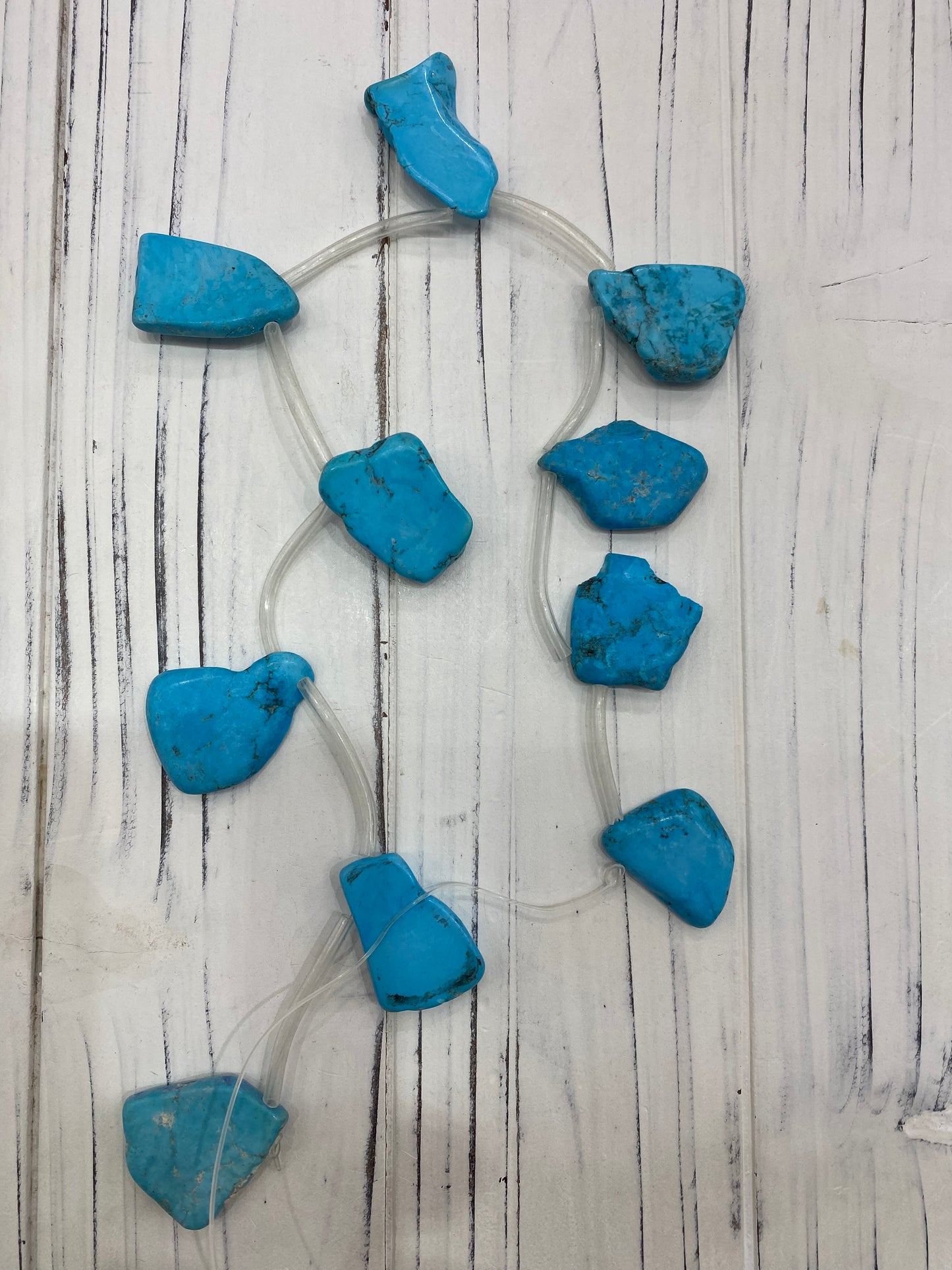 Turquoise Flat Shape/ Dyed Color