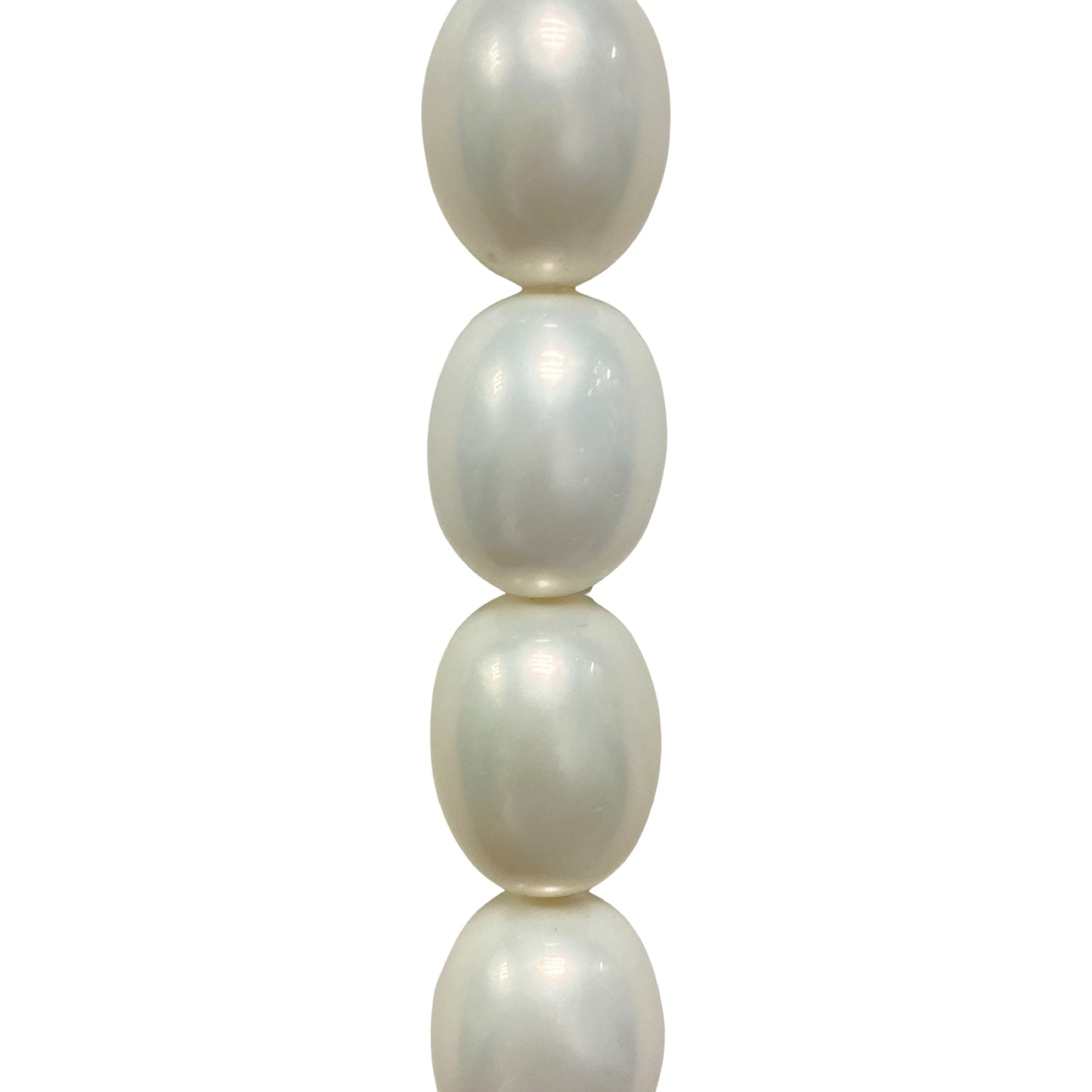 White Mother of Pearl - (Polished) - Oval/ Smooth