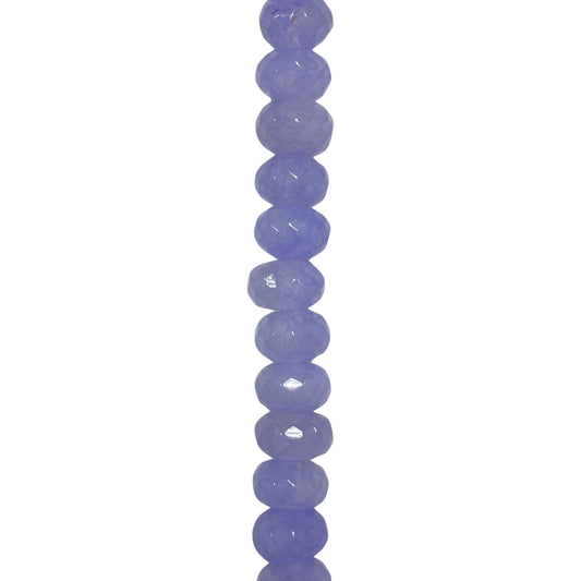 Dyed Jade - (Lavender) - Roundel/ Faceted