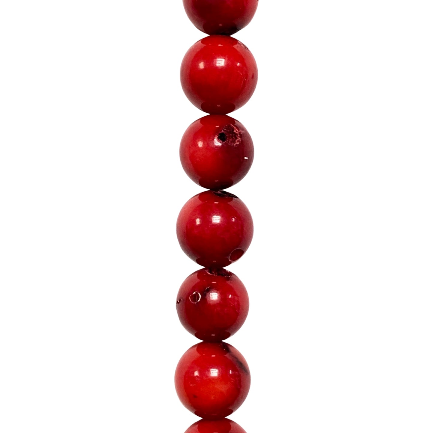10mm Red Coral - (Polished) - Round/ Smooth