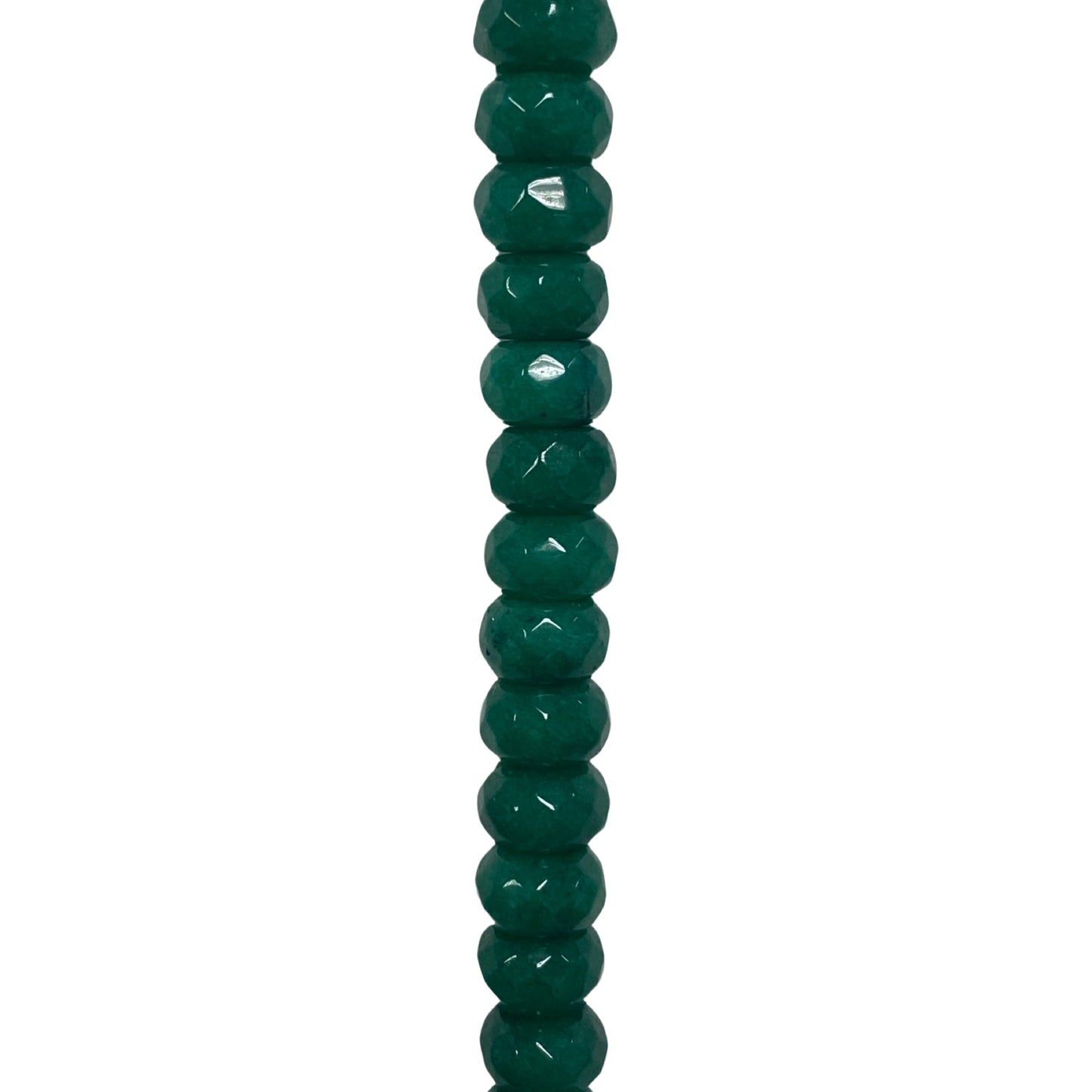 Dyed Jade - (Hunter Green) - Roundel/ Faceted