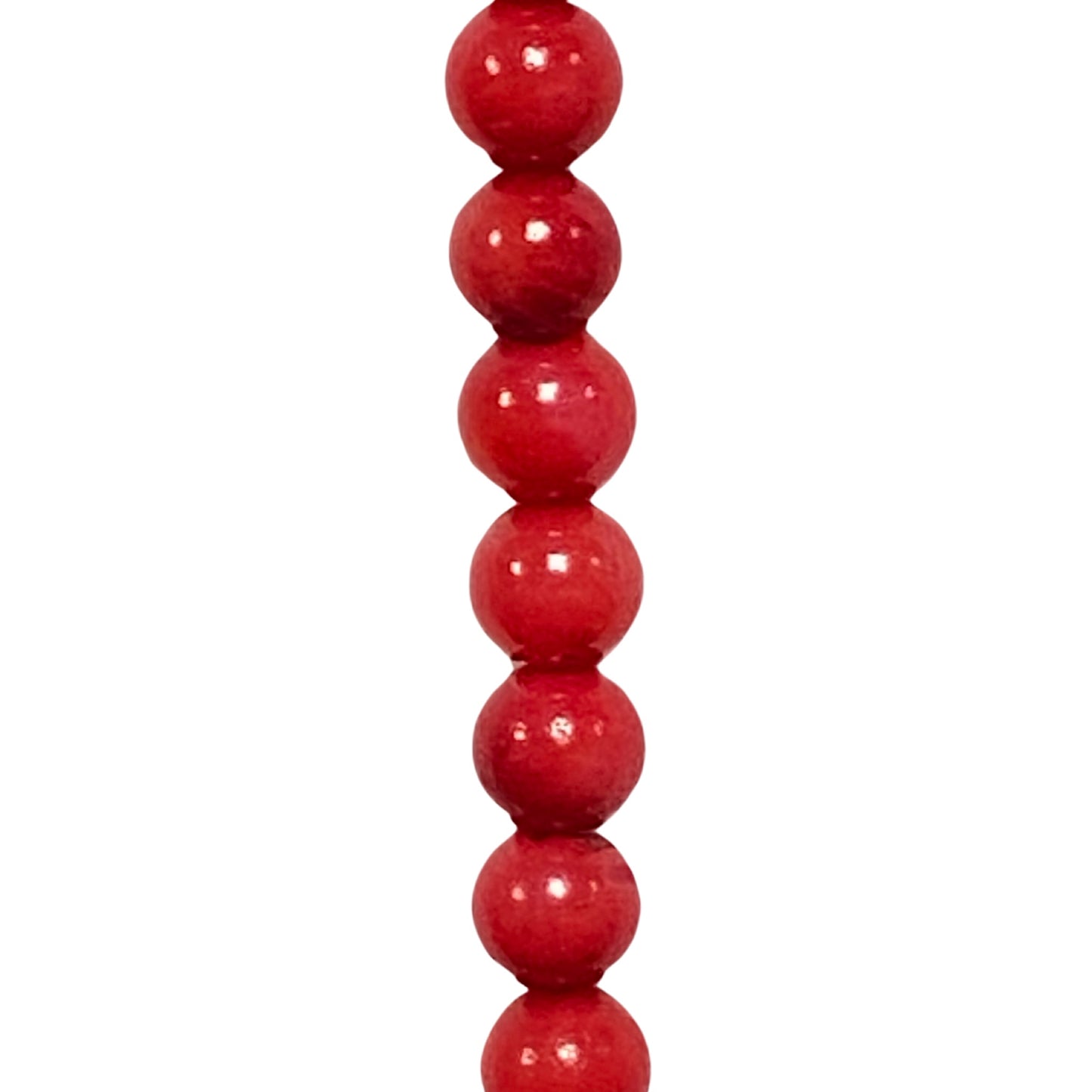 3mm Red Coral - (Polished) - Round/ Smooth