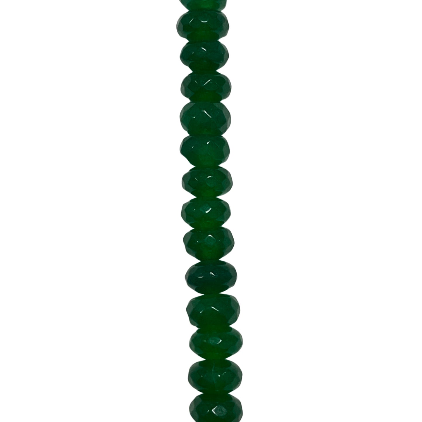 Dyed Jade - (Army Green) - Roundel/ Faceted