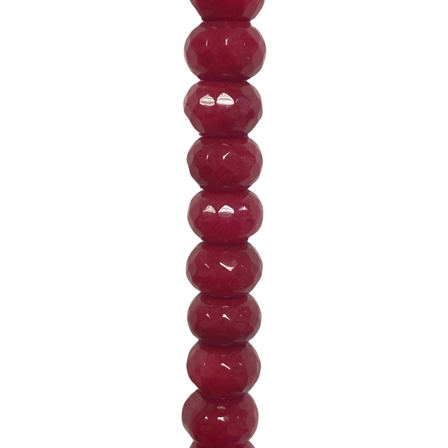 Cranberry Jade - Roundel/ Faceted