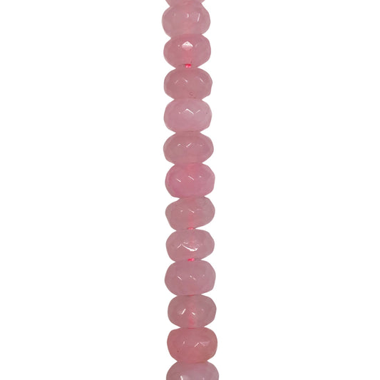 Dyed Jade - (Light Pink) - Roundel/ Faceted
