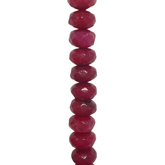 Cranberry Jade - Roundel/ Faceted