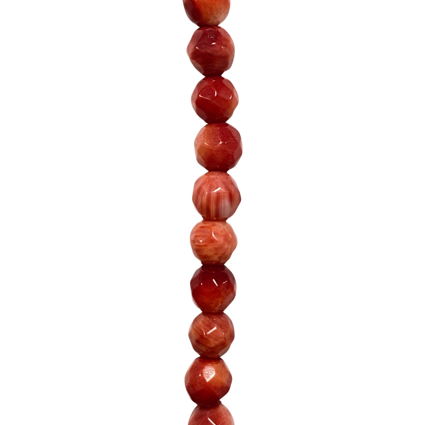 6mm Red Coral - (Polished) - Round/ Faceted
