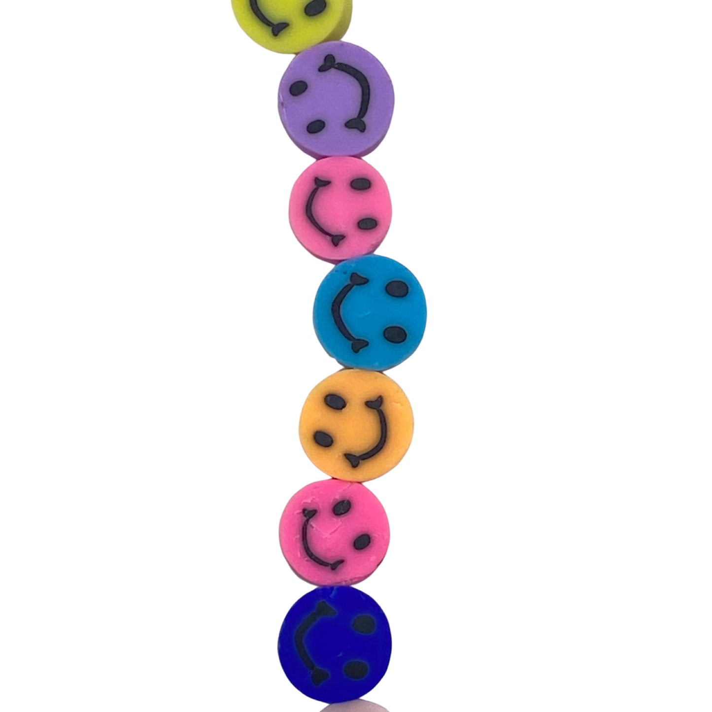 Multi-Color Happy Face - Clay Beads