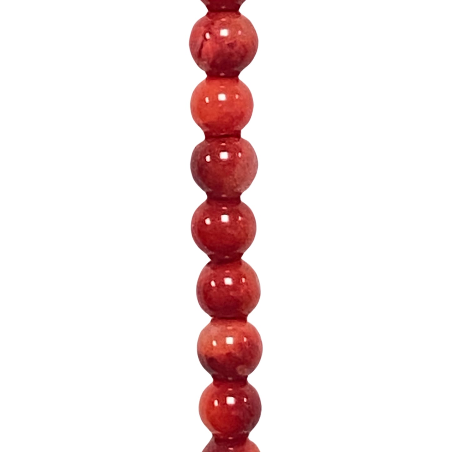 3mm Red Coral - (Polished) - Round/ Smooth