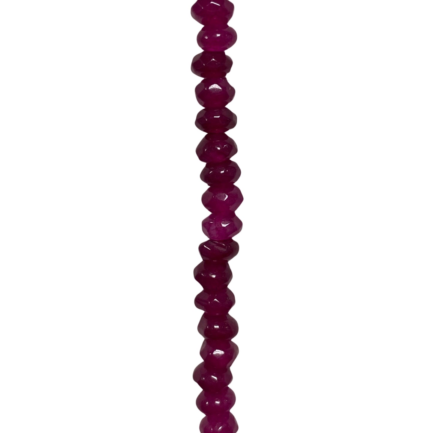 Dyed Jade - (Magenta) - Roundel/ Faceted