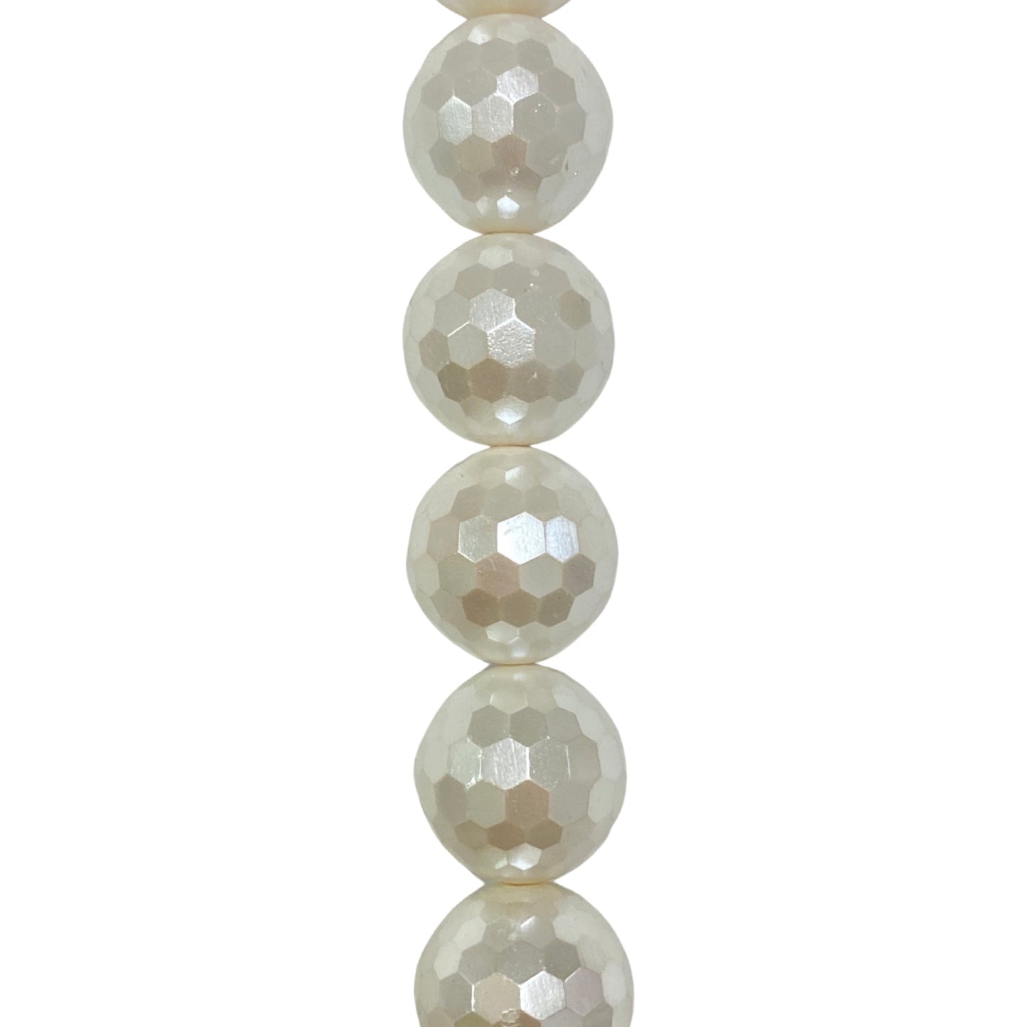 White Mother of Pearl - (Polished) - Round/ Faceted