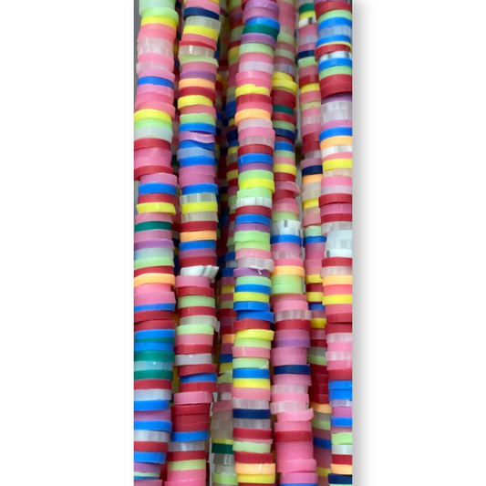 Multi-Color #2 Heishi Disc - Clay Beads