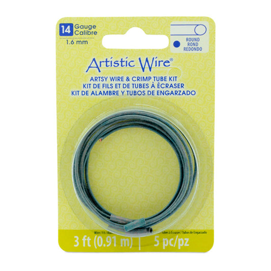 Artistic Wire, Artsy Wire & Crimp Tube Kit (Turquoise)