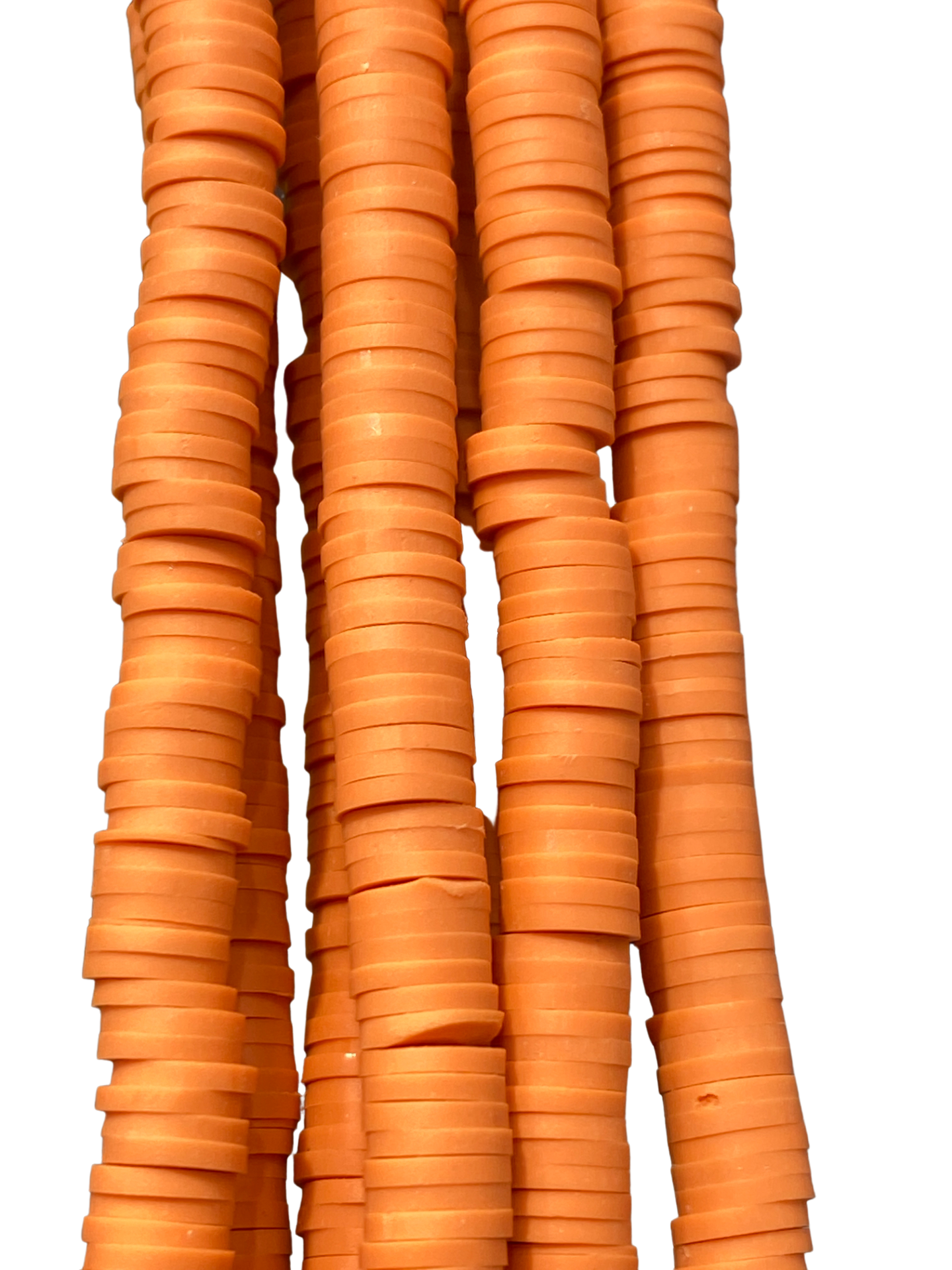 Orange Heishi Disc - Clay Beads