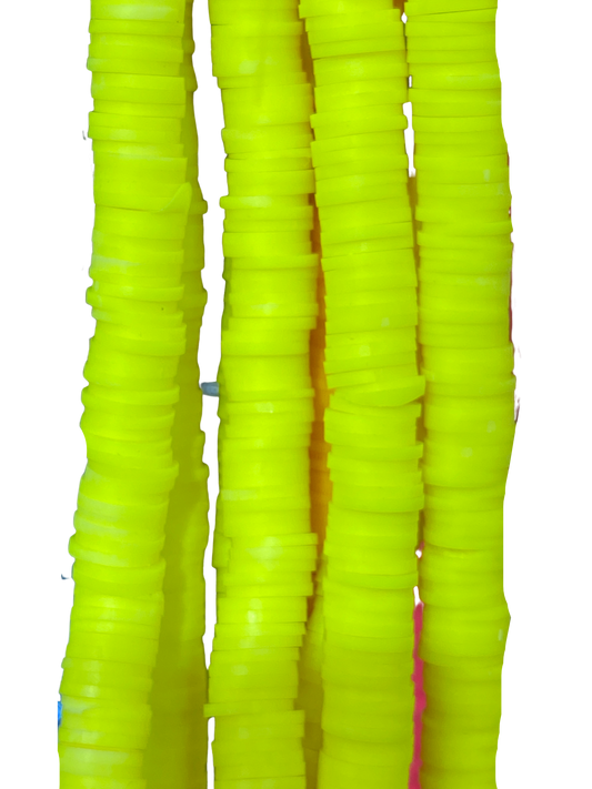 Yellow Heishi Disc - Clay Beads