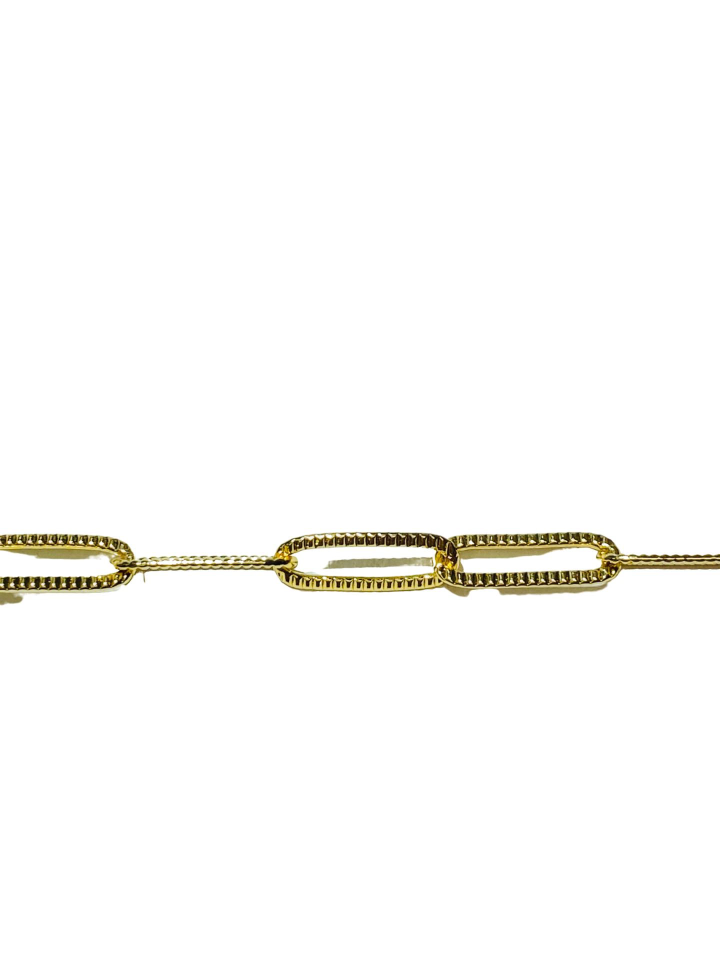 “RECTANGLE LINK” Gold Plated Chain