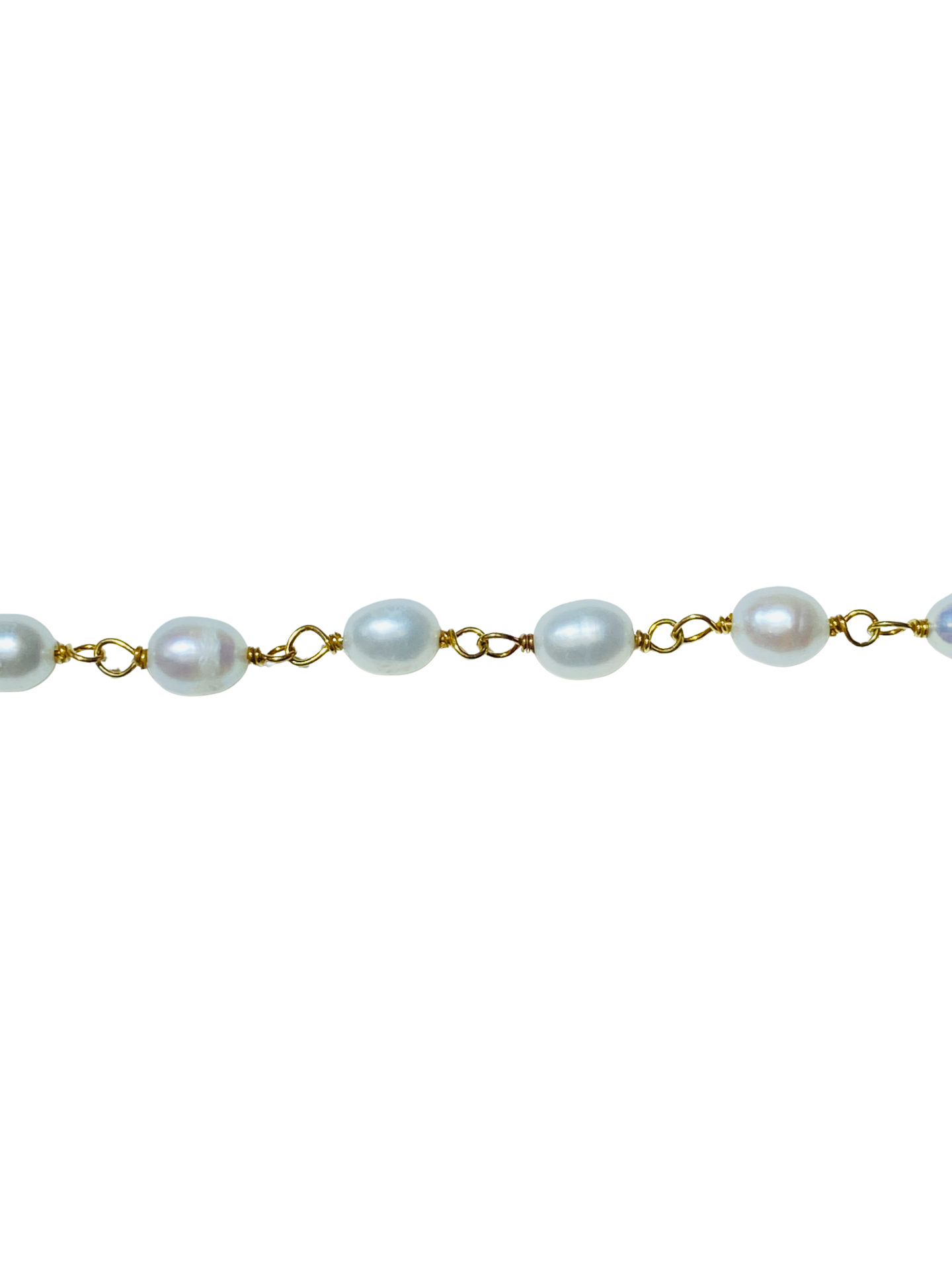 “Freshwater Pearl” 925 Sterling Silver Chain - Vermeil