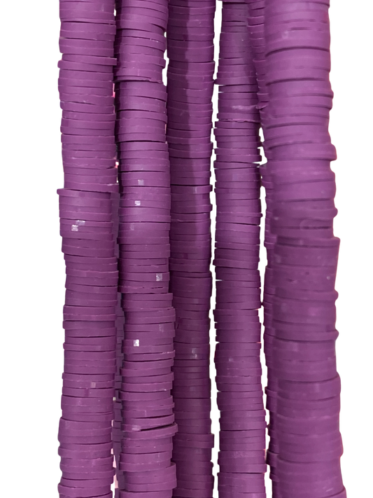 Purple Heishi Disc - Clay Beads