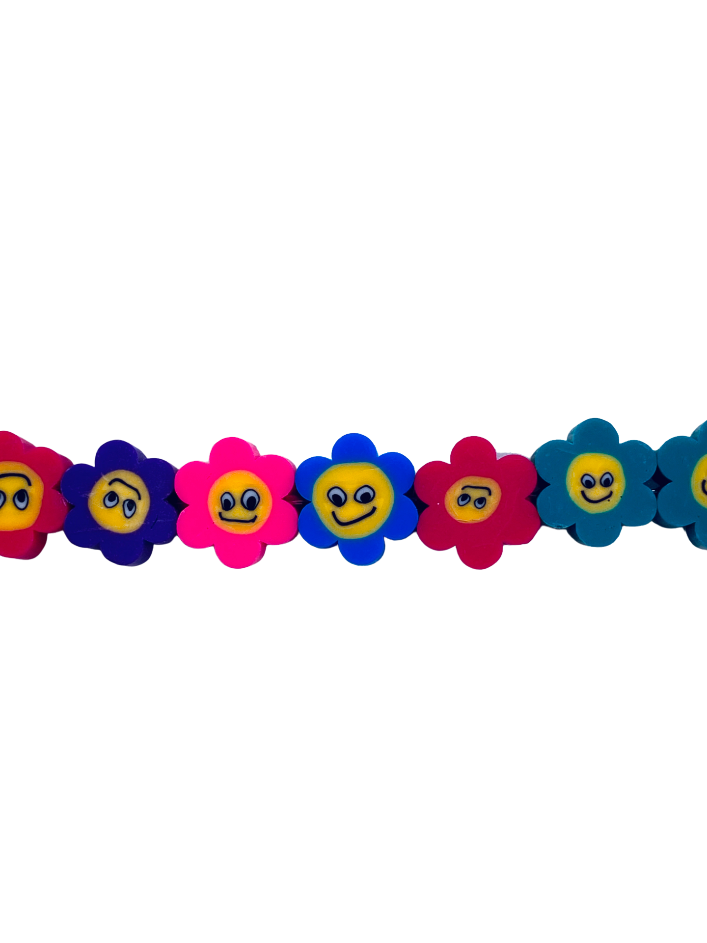Happy Face Flower - Clay Beads