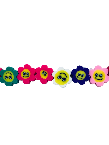 Happy Face Flower - Clay Beads
