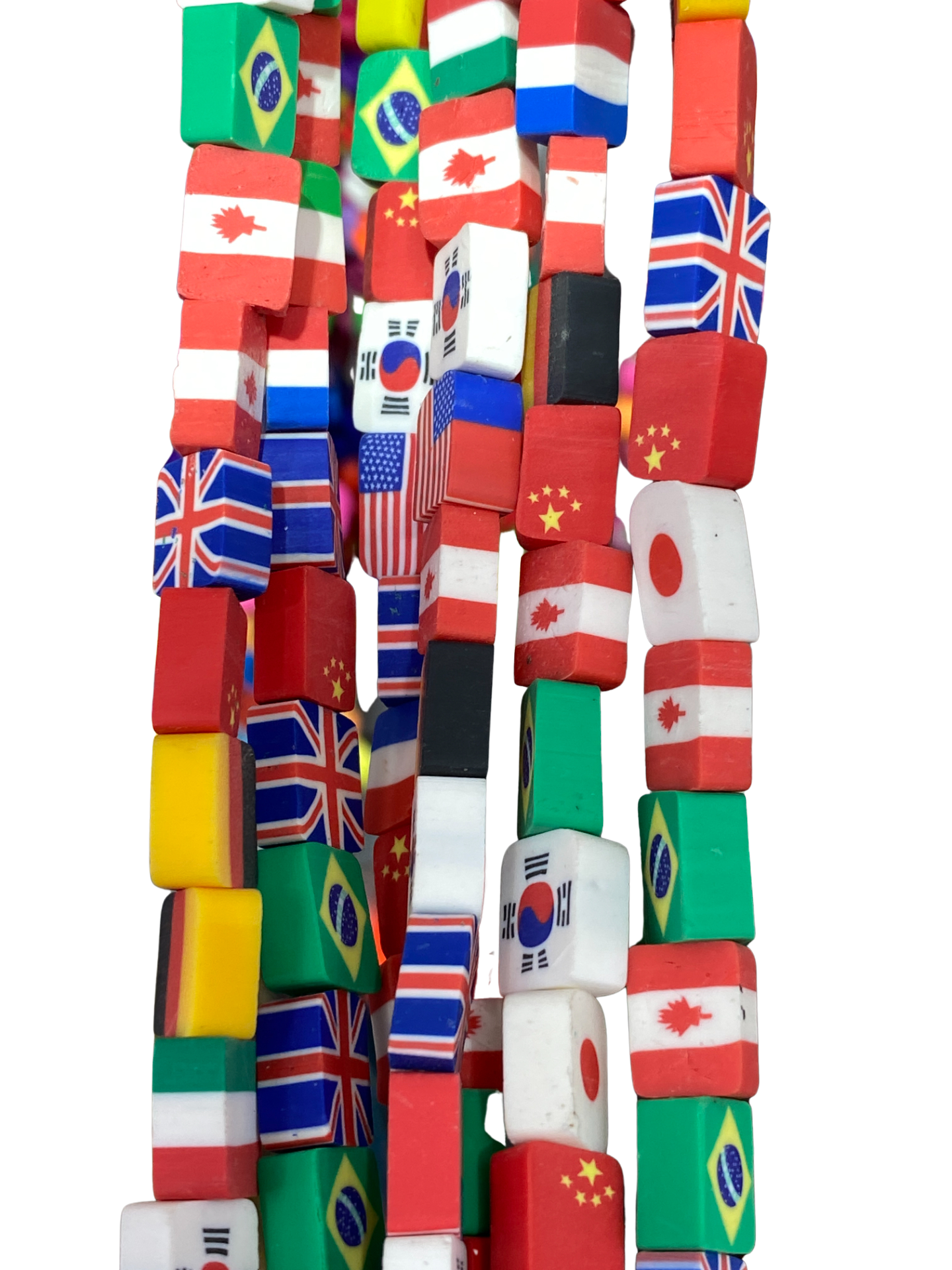 Multi-Country Flags - Clay Beads