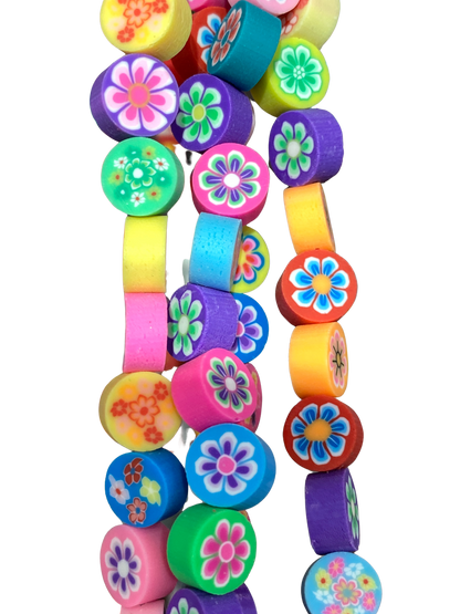 Multi-Color Floral - Clay Beads