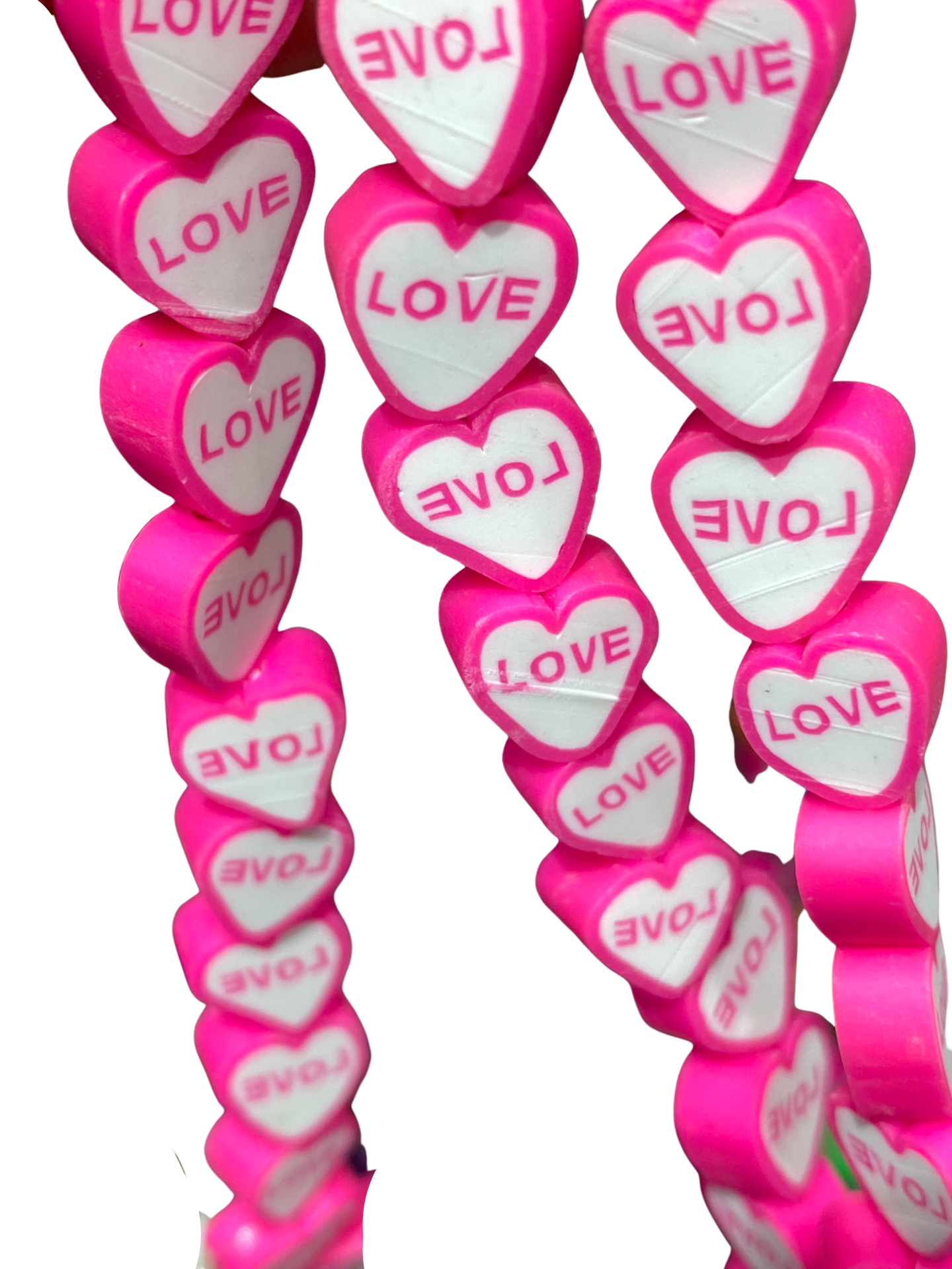 Love Hearts - Clay Beads