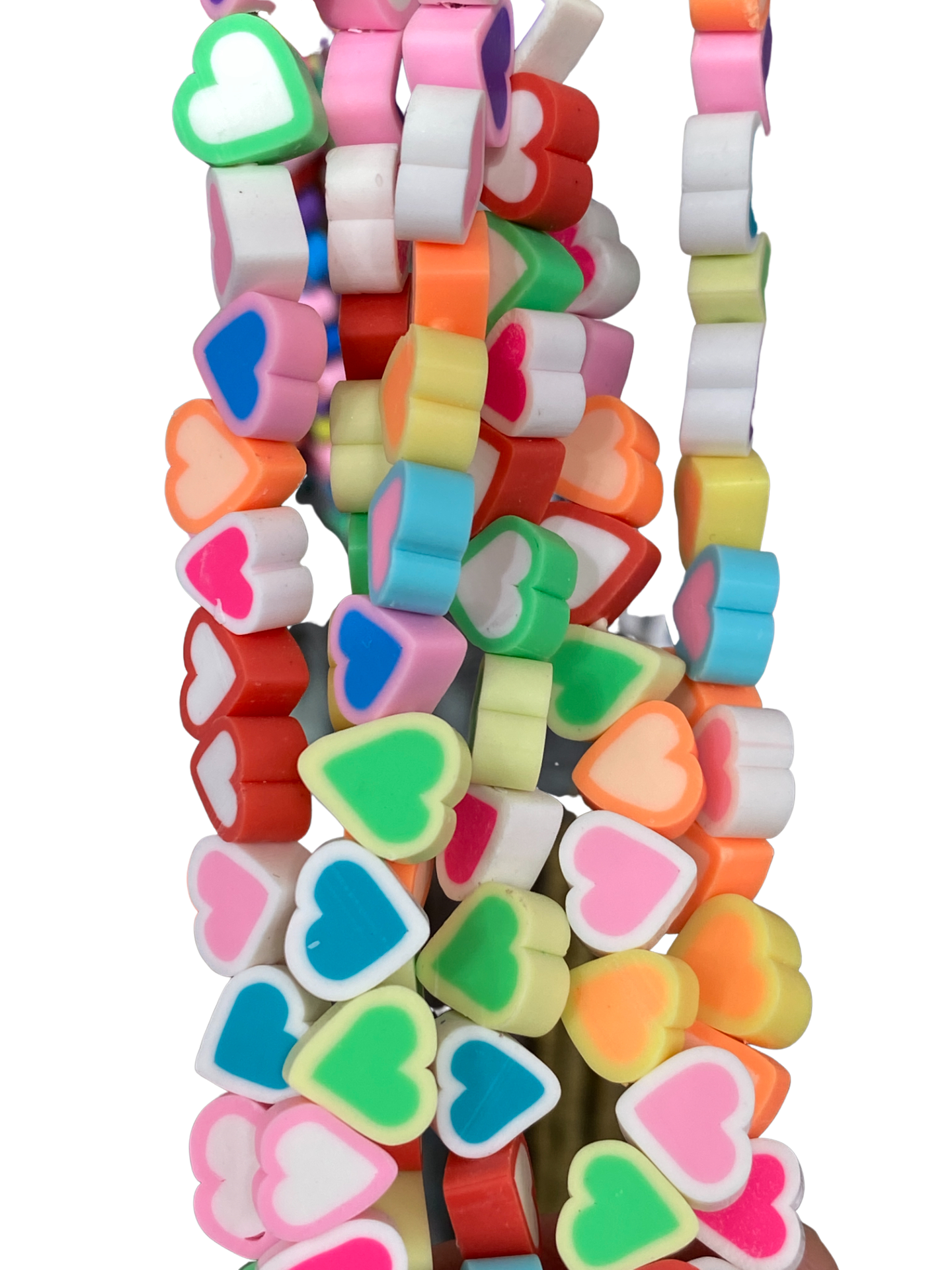 Multi-Color Heart - Clay Beads